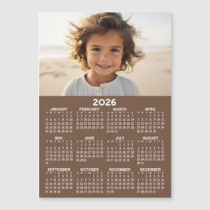 Calendar with Photo - Full Year Magnetic Card