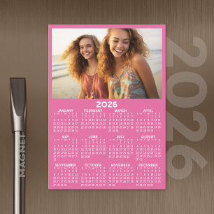 Calendar with Photo - Full Year Magnetic Card