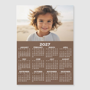 Calendar with Photo - Full Year Magnetic Card