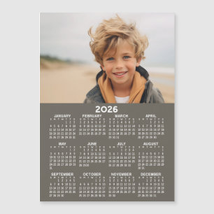 Calendar with Photo - Full Year Magnetic Card