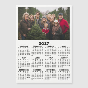 Calendar with Photo Full Year View Modern Minimal