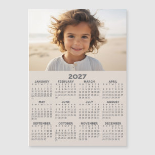 Calendar with Photo - Year View Magnetic Card