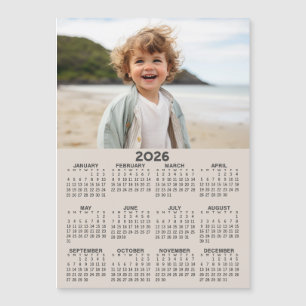 Calendar with Photo - Year View Magnetic Card