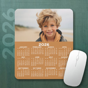 Calendar with Photo - Year View Vertical Mouse Mat