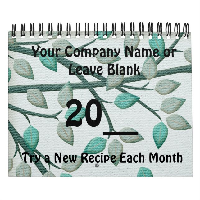 Calendar Year of Cooking Recipes Company Promotion (Cover)