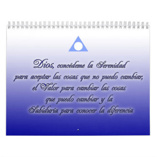 Calendario de Serenidad y lemas de Al Anon Calendar