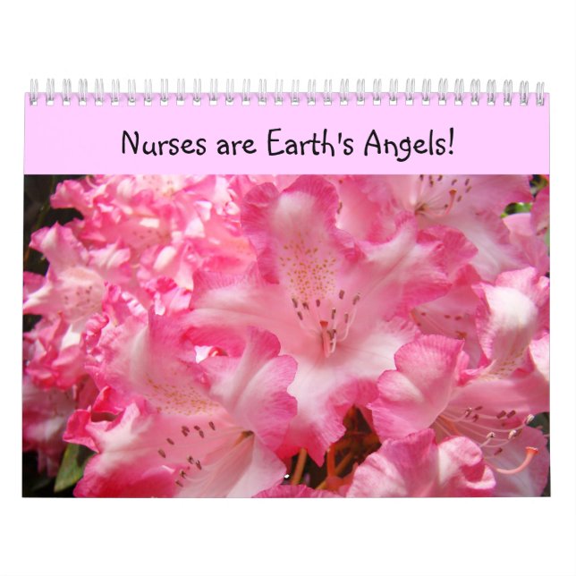 Calendars Nurses are Earth's Angels Floral Nursing (Cover)