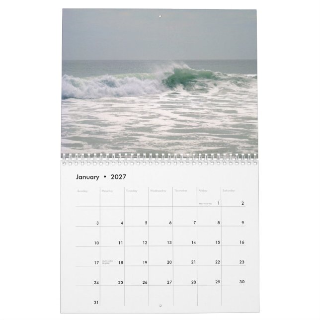 Calender 2013 By the Sea Calendar (Jan 2027)