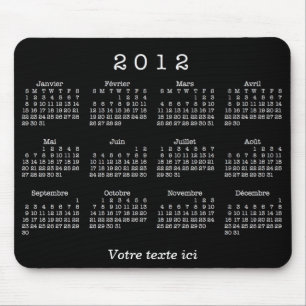 Calendrier 2012 français mouse mat