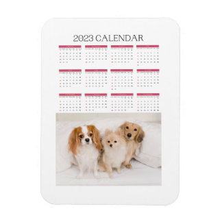calendrier 2023 mignon chiens magnet