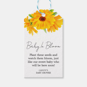 Calendula Baby Shower Seed Gift Tags