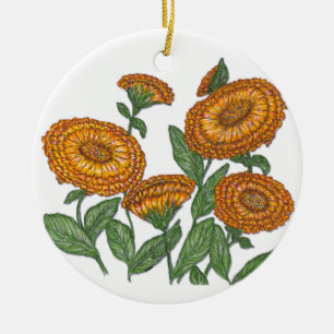 Calendula Ceramic Tree Decoration