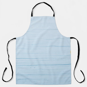 Calendula Flowers: Blue Wooden Background Apron