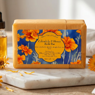 Calendula Flowers Soap or Cosmetics Label