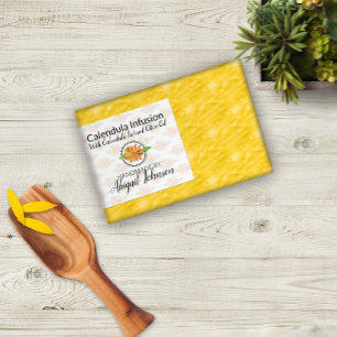 Calendula Soap Scrub Label Handmade Homemade Label