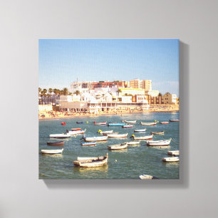 Caleta Beach In Cadiz, Andalusia, Spain Canvas Print