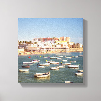Caleta Beach In Cadiz, Andalusia, Spain Canvas Print