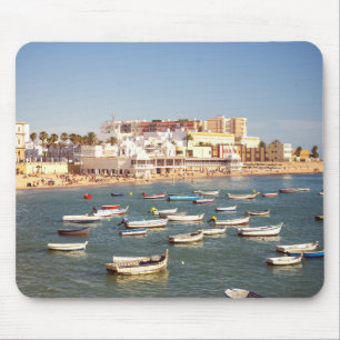 Caleta Beach In Cadiz, Andalusia, Spain Mouse Mat
