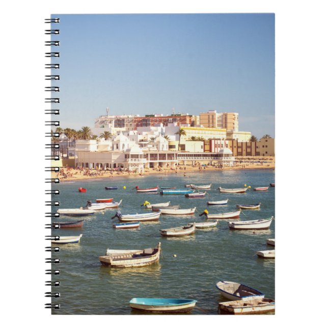 Caleta Beach In Cadiz, Andalusia, Spain Notebook (Front)