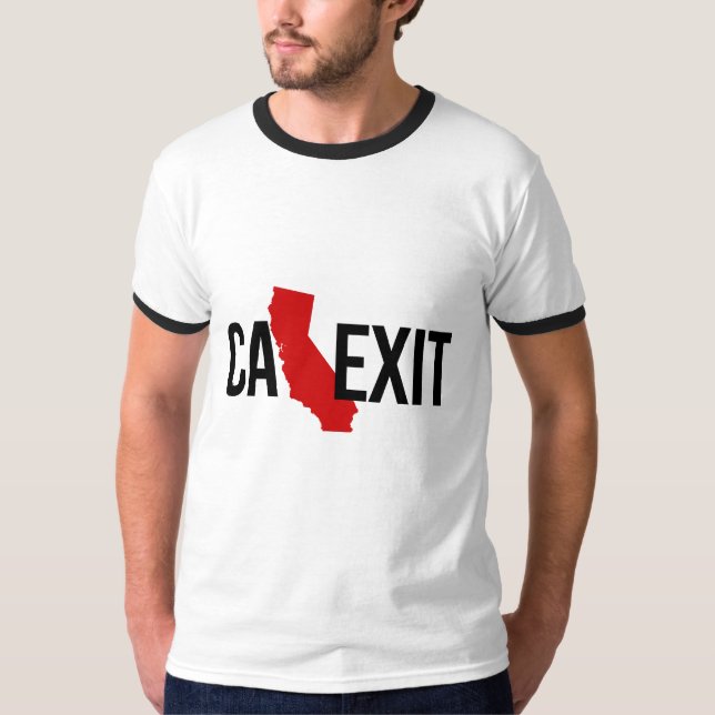 Calexit - California Exit - red - - T-Shirt (Front)