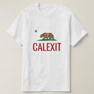 CALEXIT shirts with California Republic state flag