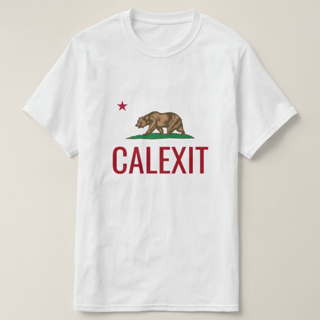 CALEXIT shirts with California Republic state flag (Design Front)