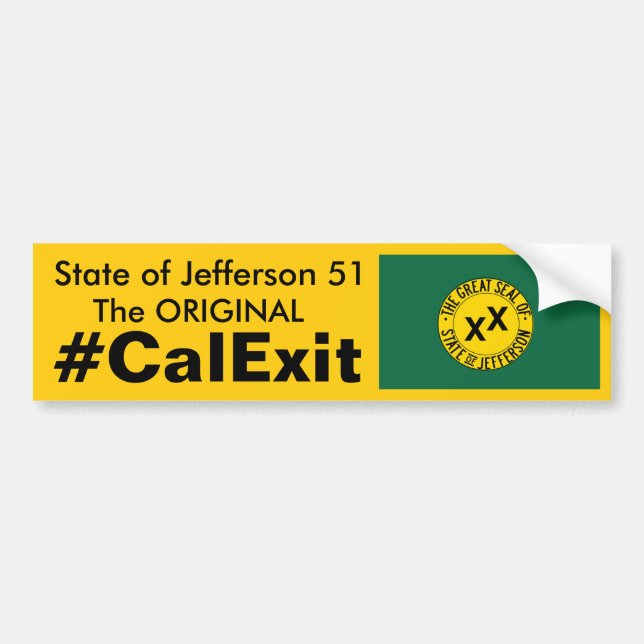 CALEXIT State of Jefferson 51 Bumper Sticker (Front)