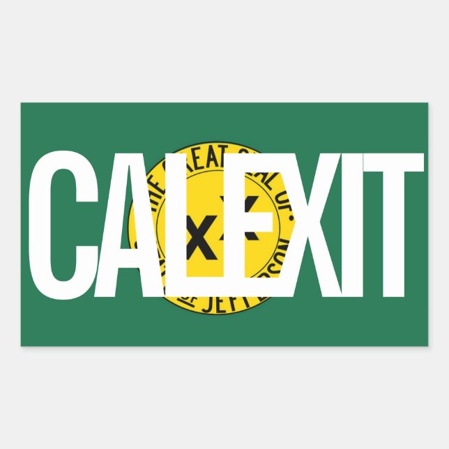 CALEXIT State of Jefferson Rectangular Sticker (Front)
