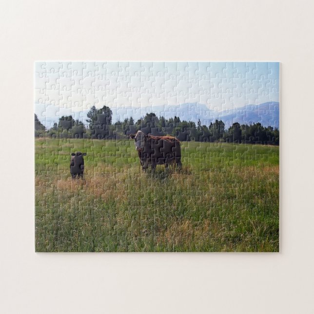 Calf and Cow Jigsaw Puzzle (Horizontal)