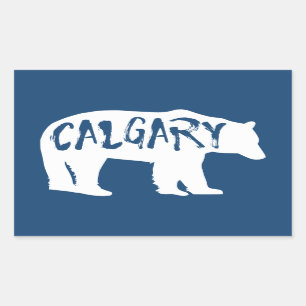 Calgary Alberta Bear Rectangular Sticker