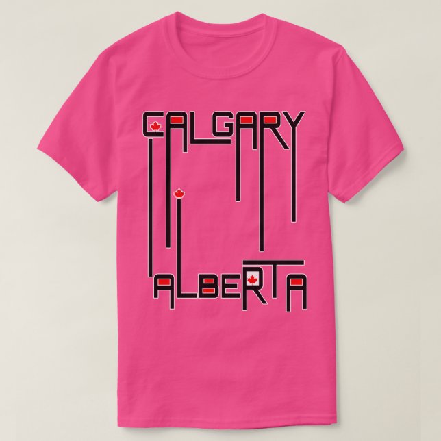 Calgary Alberta Canada Flag T-Shirt (Design Front)