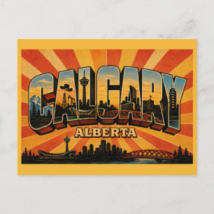 Calgary Alberta Rodeo & Energy Postcard