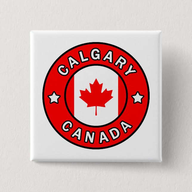 Calgary Canada 15 Cm Square Badge (Front)