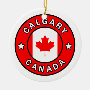 Calgary Canada Ceramic Tree Decoration