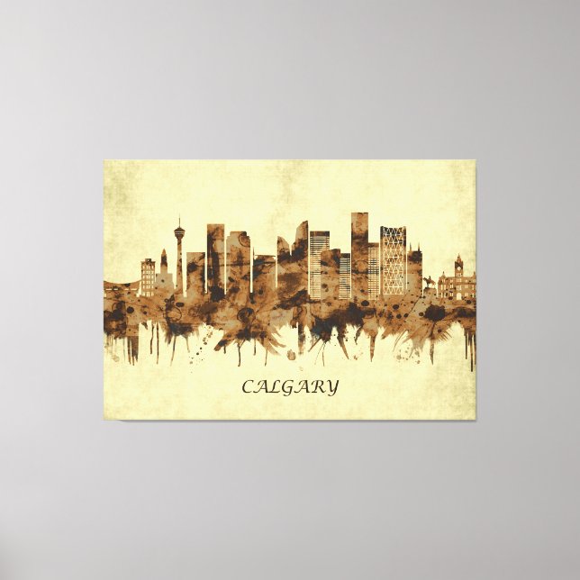 Calgary Canada Cityscape Canvas Print (Front)