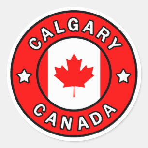 Calgary Canada Classic Round Sticker