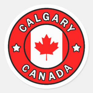 Calgary Canada Classic Round Sticker