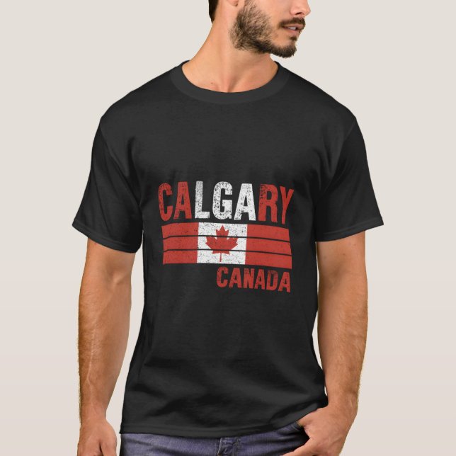 Calgary Canada Flag Canadian Mens Womens Kids T-Shirt (Front)