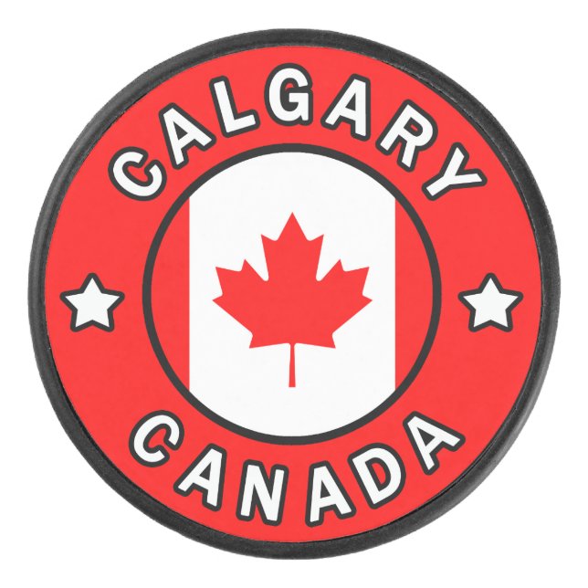 Calgary Canada Hockey Puck (Front)