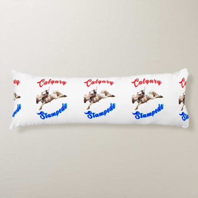 Calgary Canada Horses July Riders Calgary Stampede Body Cushion (Front)