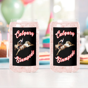 Calgary Canada Hourse July Riders Calgary Stampede Can Glass