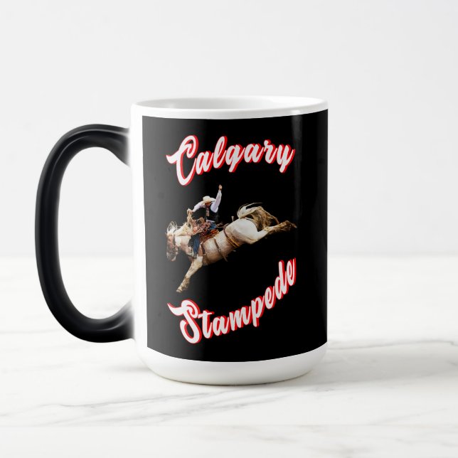 Calgary Canada Hourse July Riders Calgary Stampede Magic Mug (Left)