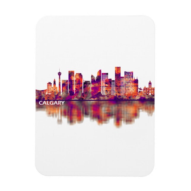 Calgary Canada Skyline Magnet (Vertical)