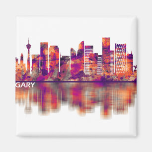 Calgary Canada Skyline Magnet