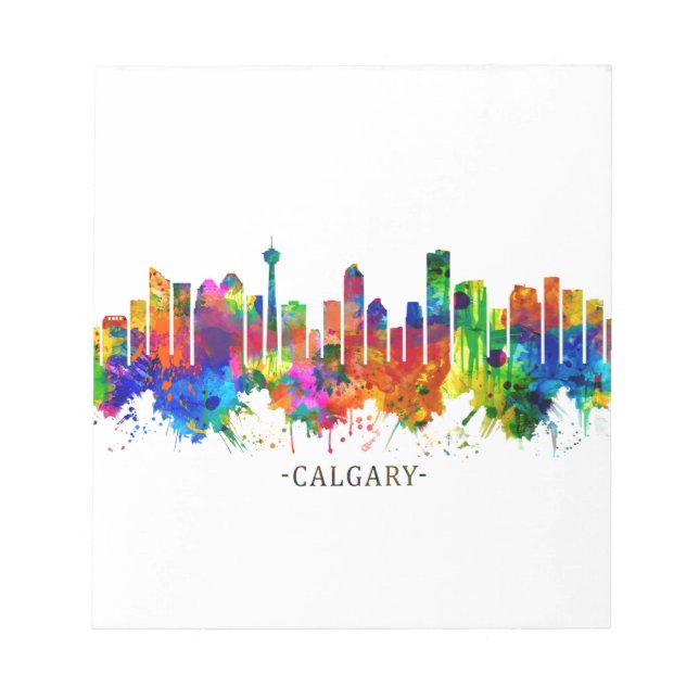 Calgary Canada Skyline Notepad (Front)