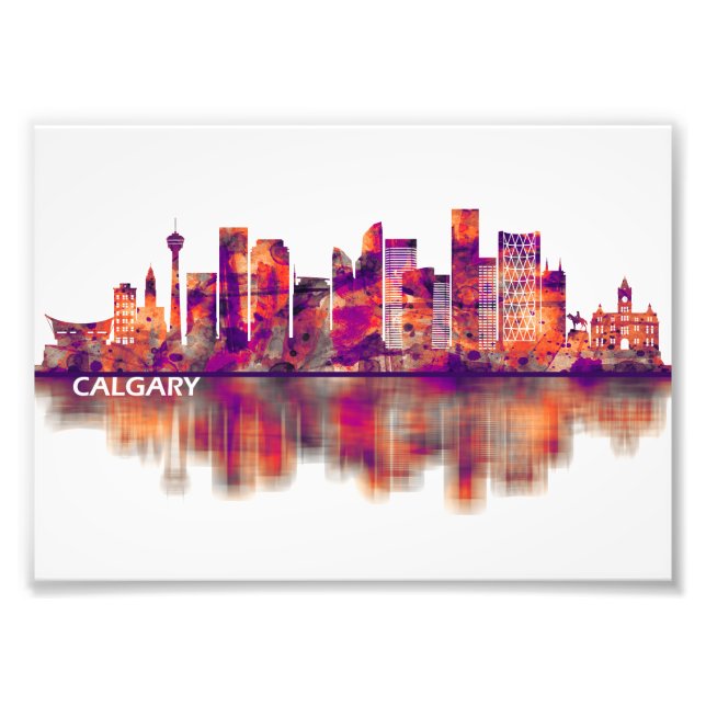 Calgary Canada Skyline Photo Print (Front)