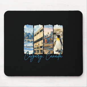 Calgary Canada Traveling Trip Brushstroke Souvenir Mouse Mat
