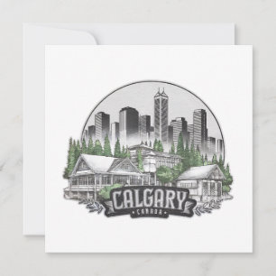 Calgary City Canada USA Invitation