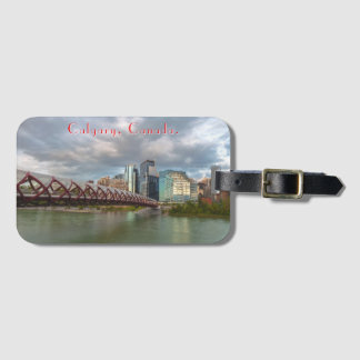 Calgary Cityscape and the Peace Bridge Luggage Tag