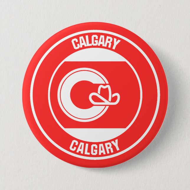 Calgary Columbia Round Emblem 7.5 Cm Round Badge (Front)